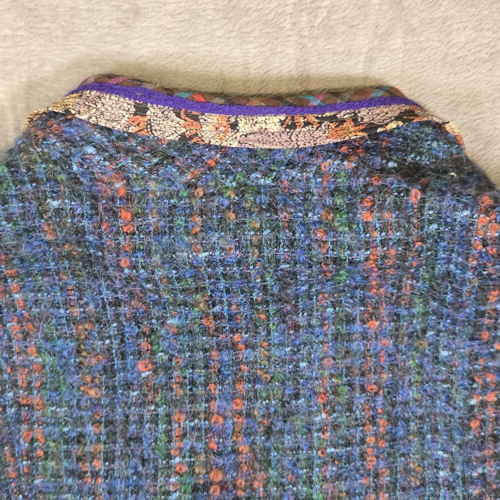 KOOS Van Den Akker Women’s 100% Wool Tweed Jacket Blazer Sz 10 Multicolor Artsy - Picture 7 of 14